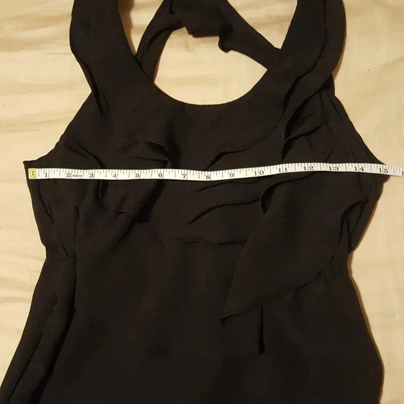 Foreign Exchange black ruffle front top - Picture 5 of 7